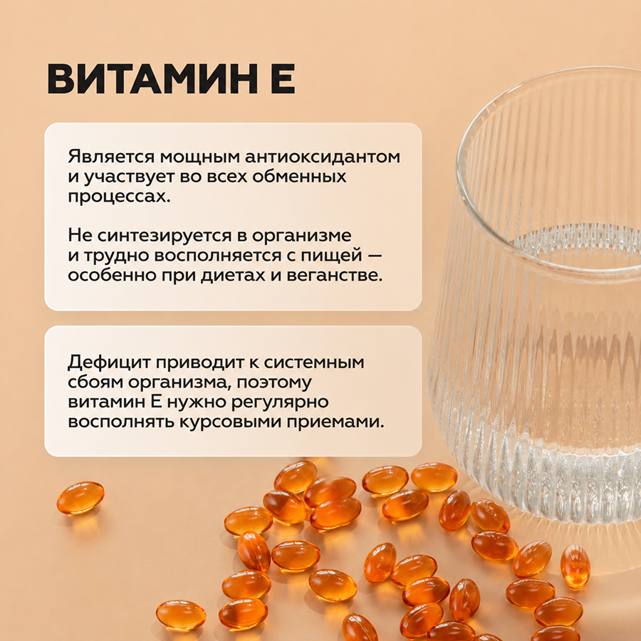 Витамин Е 60 капсул 